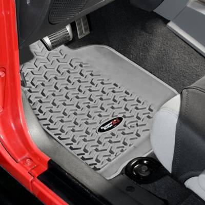 Rugged Ridge - Rugged Ridge 14920.01 Floor Liners Front Gray for Jeep Wrangler/Unlimited