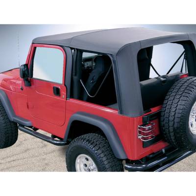 Rugged Ridge - Rugged Ridge 13709.35 Soft Top Black Clear Windows for Jeep Wrangler