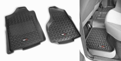 Rugged Ridge - Rugged Ridge 82989.4 Floor Liner Set 3 Piece Black for Ram 1500/2500/3500