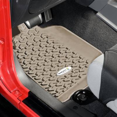 Rugged Ridge - Rugged Ridge TL-13920.01 Front Floor Liners Tan Tread Lightly for Wrangler