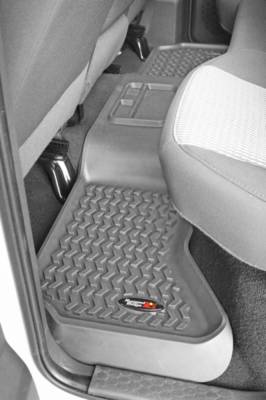 Rugged Ridge - Rugged Ridge 84953.10 Floor Liner Rear Gray for Dodge Ram 1500-3500 Quad