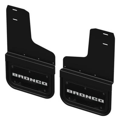 Gatorback - Gatorback Removable 12"x9" Black Rear Mud Flaps Ford Bronco GCN406R-BRW