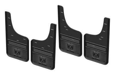 Gatorback - Gatorback 12" Black Front/Rear Mud Flap Set for Ram 1500 GCR34K-GMRV