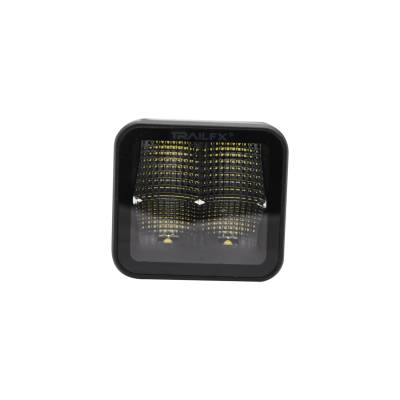 TrailFX - TrailFx 2X2CFBKPR 3" Fog Light 20W 90DEG Flood 1920LM Black w/Harness & Mount