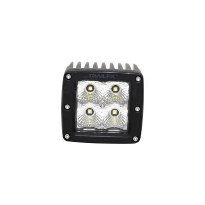 TrailFX - TrailFx 2X2CFPR 3" Fog Light 20W 90DEG Flood 1920LM Black w/Harness & Mount