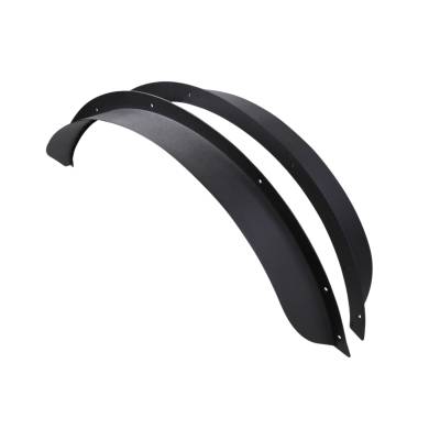 TrailFX - TrailFX BR005T Matte Black Flat Fender Flares 5" Tire Coverage Bolt-On Pair