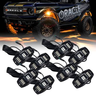 Oracle Lighting - Oracle 5895-339-8 ColorSHIFT RGB+W Underbody Wheel Well Rock Light Kit 8Pc