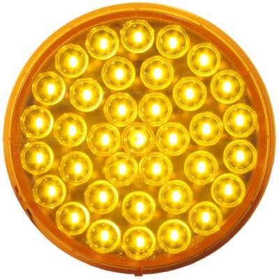 Peterson - Peterson 817A-36 4" Round LED F&R Turn Signal AMP Amber Grommet Mount