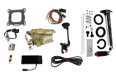 FiTech Fuel Injection - FiTech 36001 Go EFI 2 Barrel 400 HP Classic Gold EFI System Master Kit