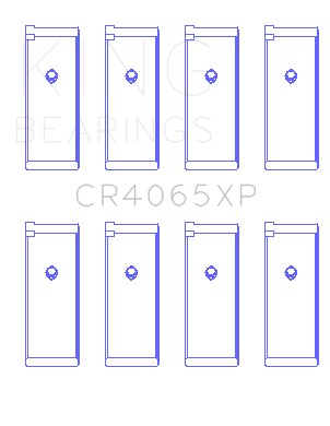 King Engine Bearings - King Bearings CR4065XP.026 Connecting Rod Bering Set for Nissan KA-24E