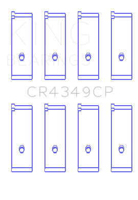 King Engine Bearings - King Bearings CR4349CP Connecting Rod Bearing Set for Toyota 1NZ-FE 2NZ-FE