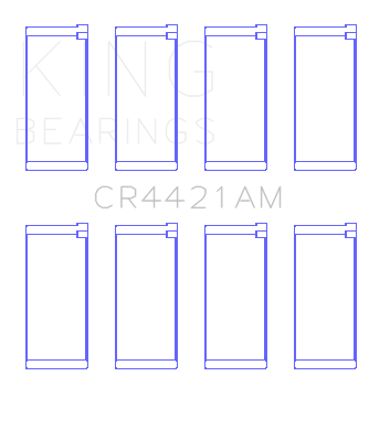 King Engine Bearings - King Bearings CR4421AM Connecting Rod Bering Set for ALFA ROMEO JIULIA