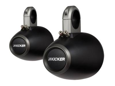 Kicker - Kicker 12KMTES KMTES 6.5" Empty Speaker Pod Enclosures Black Pair