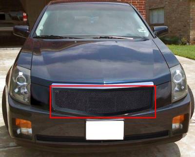 APS - APS GR01GEC68H Wire Mesh Grille Black 03-07 Cadillac CTS