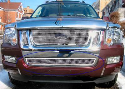 APS - APS GR06GEE29T Wire Mesh Bumper Grille-Polish 07-10 Explorer Sport Trac