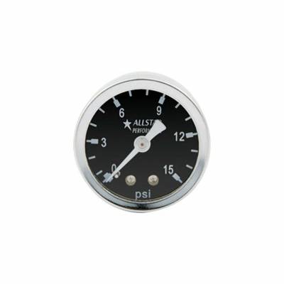 Allstar Performance - Allstar Performance ALL80210 1.5" Gauge 0-15 PSI Dry Type