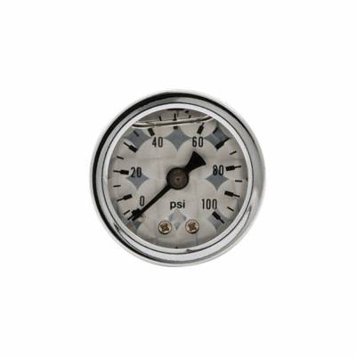 Allstar Performance - Allstar Performance ALL80226 1.5" Gauge 0-100 PSI Turned Face Liquid Filled