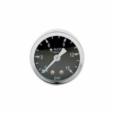 Allstar Performance - Allstar Performance ALL80200 1.5" Gauge 0-15 PSI Liquid Filled