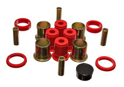 Energy Suspension - Energy Suspension 3.3169R Control Arm Bushing Set Rear Polyurethane Red