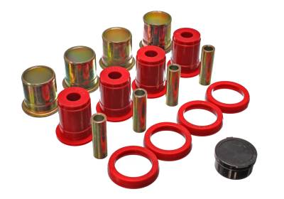 Energy Suspension - Energy Suspension 3.3136R Control Arm Bushing Set Rear Polyurethane Red