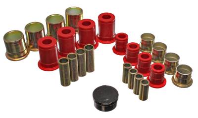 Energy Suspension - Energy Suspension 3.3126R Control Arm Bushing Set Polyurethane Red