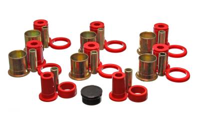 Energy Suspension - Energy Suspension 3.3133R Control Arm Bushing Set Rear Polyurethane Red