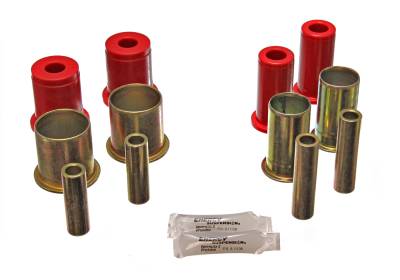 Energy Suspension - Energy Suspension 3.3157R Control Arm Bushing Set Front Polyurethane Red