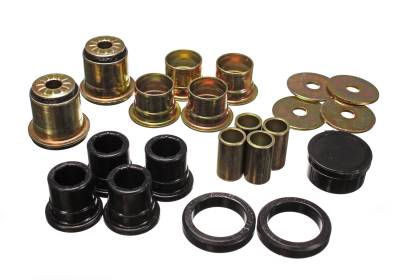 Energy Suspension - Energy Suspension 3.3160G Control Arm Bushing Set Front Polyurethane Black