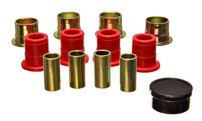 Energy Suspension - Energy Suspension 3.3170R Control Arm Bushing Set Front Polyurethane Red