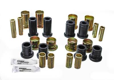 Energy Suspension - Energy Suspension 3.3156G Control Arm Bushing Set Front Polyurethane Black