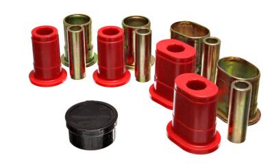 Energy Suspension - Energy Suspension 3.3168R Control Arm Bushing Set Front Polyurethane Red