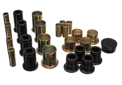 Energy Suspension - Energy Suspension 3.3162G Control Arm Bushing Set Front Polyurethane Black