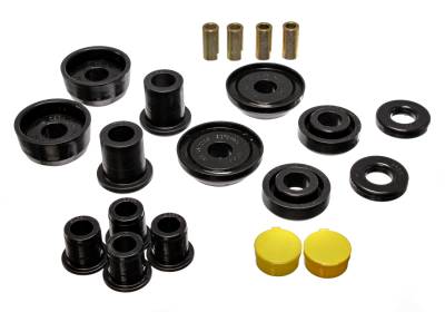 Energy Suspension - Energy Suspension 3.3164G Control Arm Bushing Set Front Polyurethane Black