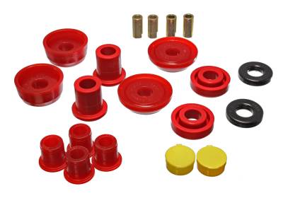 Energy Suspension - Energy Suspension 3.3164R Control Arm Bushing Set Front Polyurethane Red