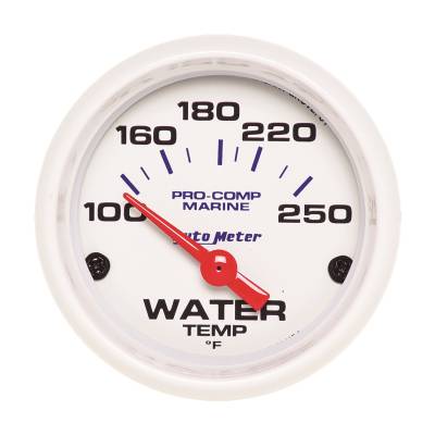 AutoMeter - AutoMeter 200762 Air-Core Marine Electric Water Temp White 100-250°F 2-1/16"