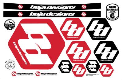 Baja Designs - Baja Designs 900098 Baja Designs Sticker Sheet