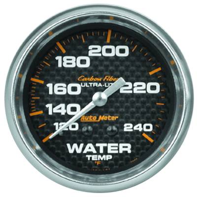 AutoMeter - AutoMeter 4832 Carbon Fiber Mechanical Water Temperature 120-240°F/6' 2-5/8"