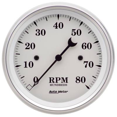 AutoMeter - AutoMeter 1690 Old Tyme White In-Dash Electric Tachometer 0-8000RPM 3-3/8"