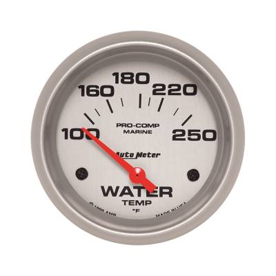 AutoMeter - AutoMeter 200763-33 Air-Core Marine Electric Water Temp Silver 100-250°F 2-5/8"