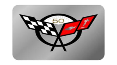 Eurosport Daytona - Eurosport Daytona 4103 Stainless Exhaust Enhancer Plate C5 Corvette 50th Logo