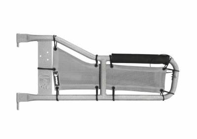 Steinjager - Steinjager Mesh Tube Door Covers Front-Gray for Jeep Scrambler J0045610