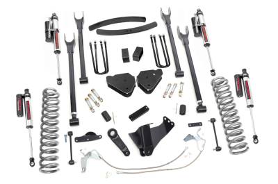Rough Country Suspension Systems - Rough Country 58450 6" 4-Link Lift Kit for 08-10 F250/F350 Super Duty Diesel 4WD