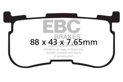 EBC Motorcycle Brakes - EBC Motorcycle Brakes FA641/4HH Double-H Sintered Pads