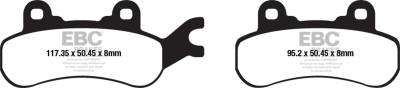 EBC Motorcycle Brakes - EBC Motorcycle Brakes FA682R R Series Heavy Duty Sintered Pads