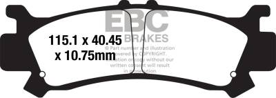 EBC Motorcycle Brakes - EBC Motorcycle Brakes FA701X Carbon x Pads for Enduro/MX Bikes