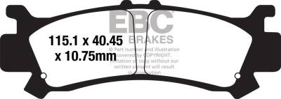 EBC Motorcycle Brakes - EBC Motorcycle Brakes FA702X Carbon x Pads for Enduro/MX Bikes
