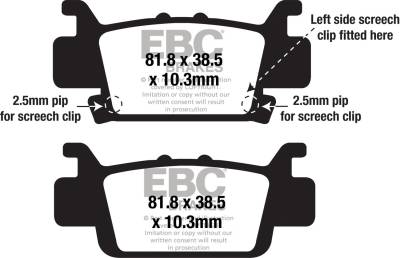 EBC Motorcycle Brakes - EBC Motorcycle Brakes FA703X Carbon x Pads for Enduro/MX Bikes