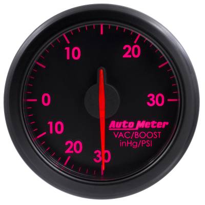 AutoMeter - AutoMeter 9159-T Air Core AirDrive Boost/Vaccum Gauge Black 30" HG/30PSI 2-1/16"