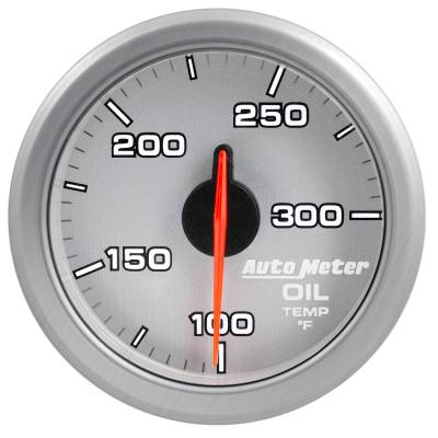 AutoMeter - AutoMeter 9140-UL Air Core AirDrive Oil Temp Gauge Silver 100-300-DEG F 2-1/16"