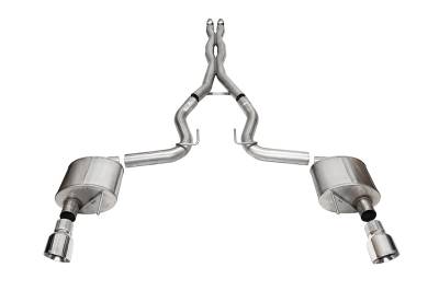 Corsa Performance - Corsa Performance 21250 Xtreme Cat-Back Exhaust System for 24-25 Ford Mustang